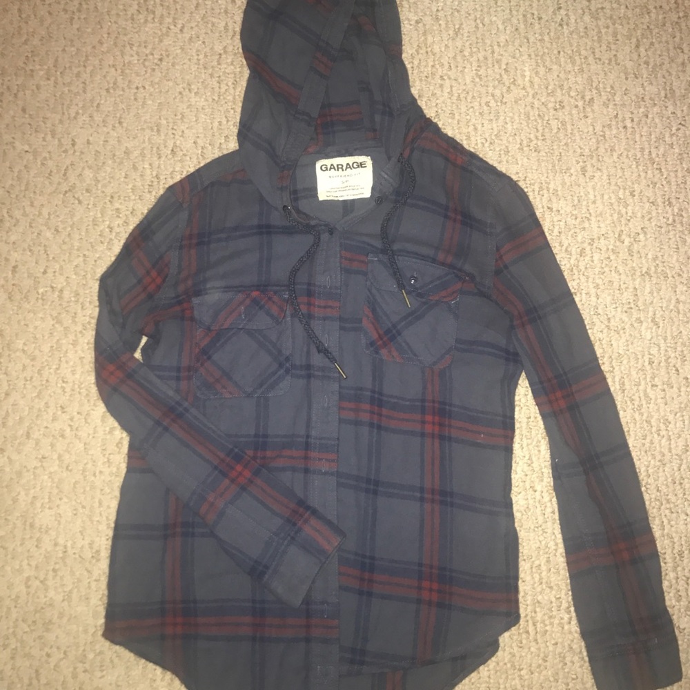 Garage flannel hoodie